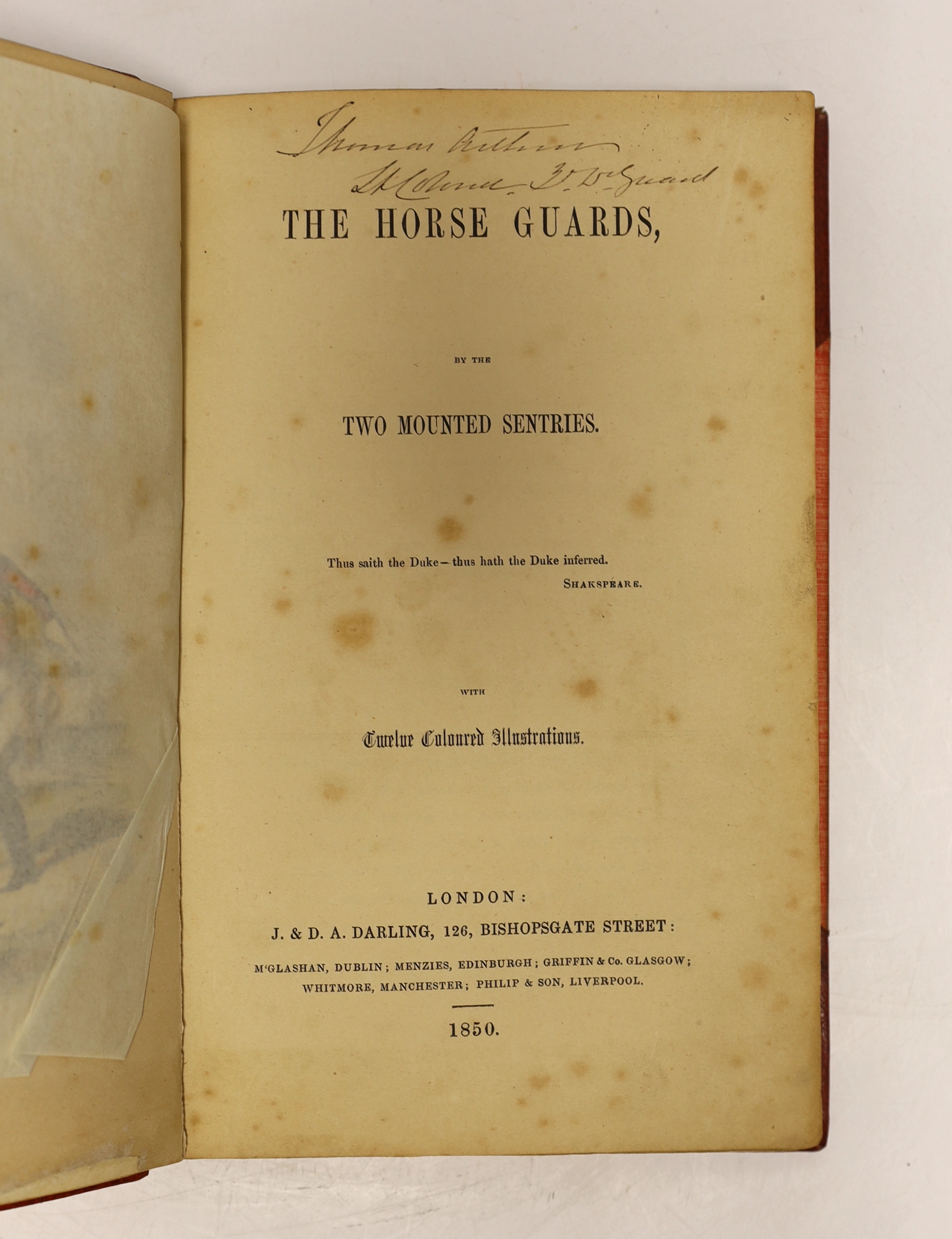 Collins, William - Memoirs of that Celebrated, Original and Eccentric Genius the late George Morland.... (lacks portrait frontis.); later 19th cent. half morocco and marbled boards, 12mo. 1806; (? Hort, Richard) The Hors